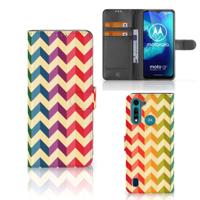 Motorola G8 Power Lite | Telefoon Hoesje | Zigzag Multi Color