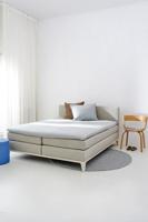 Auping Organic Satijnkatoen Hoeslaken Topper light grey