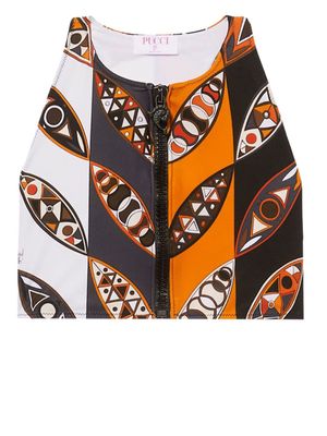 PUCCI haut de bikini à imprimé graphique - Blanc