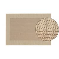 1x Placemat beige/bruine gevlochten/geweven print 45 x 30 cm   -