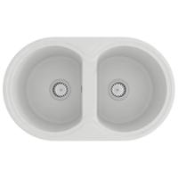 VidaXL Keukenwasbak wit 78 x 47 x 20.5 cm graniet