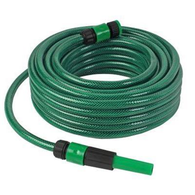 Talen Tools tuinslang set met koppelingen en verstelbare spuit - 15 meter - groen - tuin bewatering