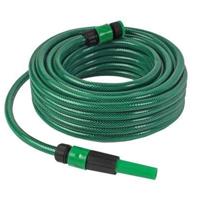 Talen Tools tuinslang set met koppelingen en verstelbare spuit - 15 meter - groen - tuin bewatering