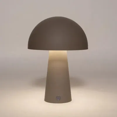 Anna&apos;s Collection draadloze ronde lamp 15 x 21cm, taupe