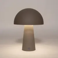 Anna&apos;s Collection draadloze ronde lamp 15 x 21cm, taupe
