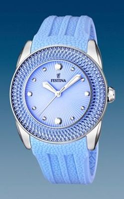 Horlogeband Festina F16591-4 Silicoon Lichtblauw 24mm