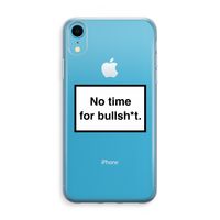 No time: iPhone XR Transparant Hoesje