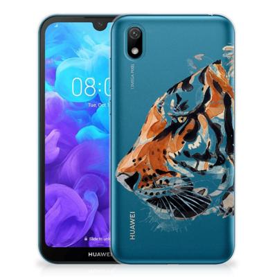 Smartphone hoesje Huawei Y5 (2019) Watercolor Tiger