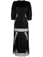 Cynthia Rowley pleat-detail silk maxi dress - Noir