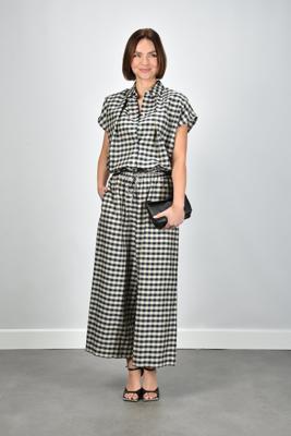 Weekend Max Mara broek Donare 001 navy vichy