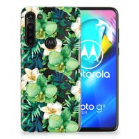 Motorola Moto G8 Power TPU Case Orchidee Groen - thumbnail