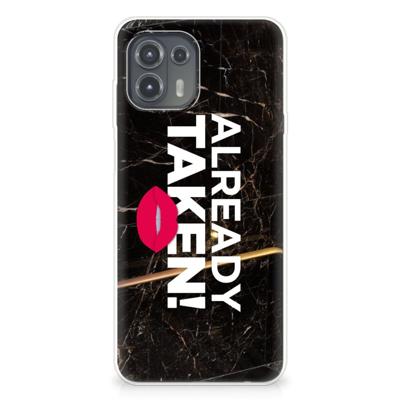 Motorola Edge 20 Lite | Siliconen hoesje | met naam Already Taken Black