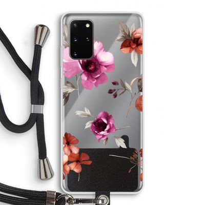 Geschilderde bloemen: Samsung Galaxy S20 Plus Transparant Hoesje met koord
