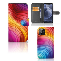 Book Case voor iPhone 12 | 12 Pro (6.1") Regenboog - thumbnail