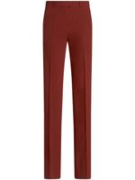 ETRO pantalon en jacquard à coupe droite - Rouge - thumbnail