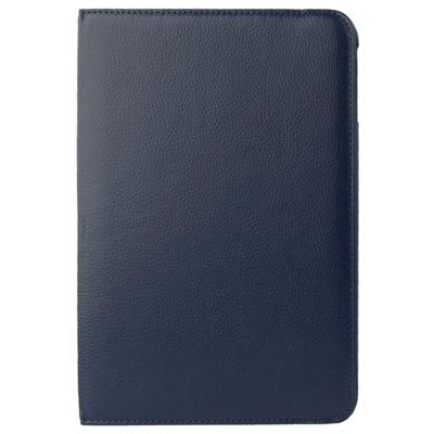 360 graden draaiend Litchi structuur lederen hoesje met houder voor Samsung Galaxy Tab 4 10.1 / SM-T530 (donker blauw)