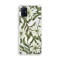 Wit bloemenpatroon: Galaxy A51 4G Transparant Hoesje