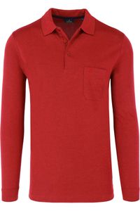 RAGMAN Regular Fit Poloshirt lange mouw aardbei, Effen