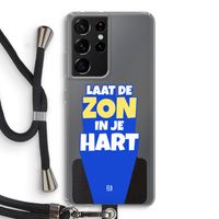 Laat de zon in je hart: Samsung Galaxy S21 Ultra Transparant Hoesje met koord