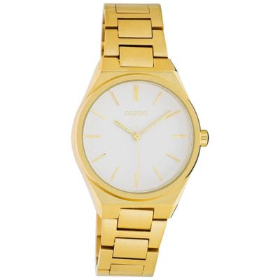 OOZOO C10527 Horloge Timepieces staal goudkleurig-wit 34 mm