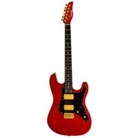 Zivix Jamstik Deluxe MIDI Guitar Red Black Pickguard elektrische gitaar met hardshell case