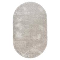 Tapeso Ovaal hoogpolig vloerkleed velvet - Posh lichtzilver - 200x300