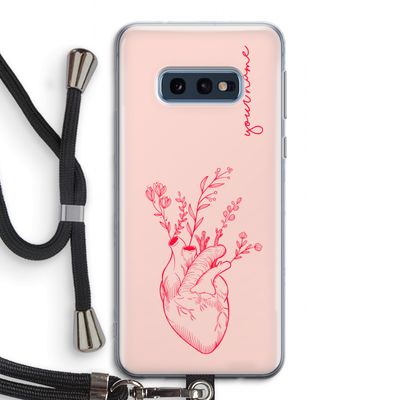 Blooming Heart: Samsung Galaxy S10e Transparant Hoesje met koord