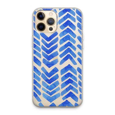 Blauwe pijlen: iPhone 13 Pro Max Transparant Hoesje