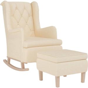 The Living Store Fauteuil - Stoelen - 65x91x100 cm - Crème