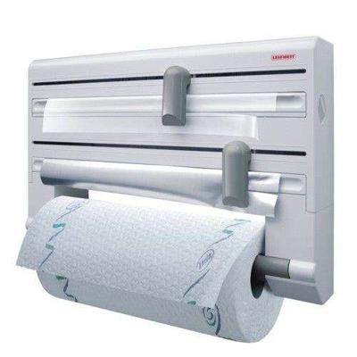 Leifheit 25703 papier handoek-houder Wandgemonteerde houder voor papieren handdoeken Grijs, Wit