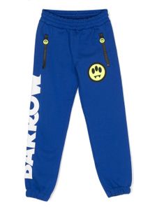 Barrow kids pantalon de jogging en coton à logo imprimé - Bleu