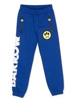 Barrow kids pantalon de jogging en coton à logo imprimé - Bleu