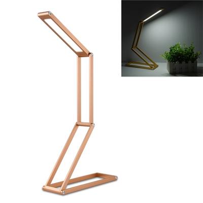LED bureaulamp 3W opvouwbare aanpassing USB Charging Eye Protection tafellamp (goud)