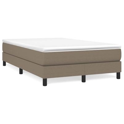 Boxspring met matras stof taupe 120x190 cm