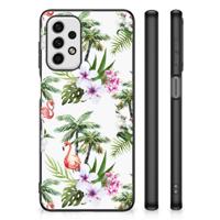 Samsung Galaxy A23 Dierenprint Telefoonhoesje Flamingo Palms Samsung Galaxy A23 Dierenprint Telefoonhoesje Flamingo Palms