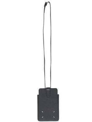 Maison Margiela étui pour smartphone en cuir à coutures signature - Noir