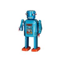 Retro robot 13 cm blauw