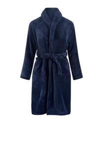Marineblauwe kinderbadjas fleece-134/140 (L)