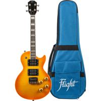 Flight Rock Series Centurion Tenor Vintage Burst solid body elektrische ukelele met gigbag