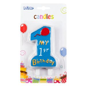 Kaars 'My 1st birthday' Jongen