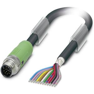 Phoenix Contact 1430064 Sensor/actuator connector, geassembleerd M12 Aantal polen (sensoren): 12 Stekker, recht 5.00 m 1 stuk(s) Piece