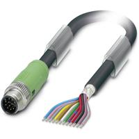 Phoenix Contact 1430064 Sensor/actuator connector, geassembleerd M12 Aantal polen (sensoren): 12 Stekker, recht 5.00 m 1 stuk(s) Piece