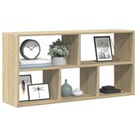 Wandschap 100x25x50 cm bewerkt hout sonoma eikenkleurig