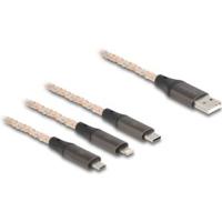 DeLOCK 88158 USB-kabel USB 2.0 1,2 m USB A USB C/Micro-USB B/Lightning Transparant