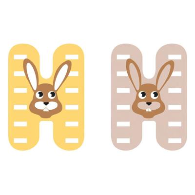 Small Foot - houten dieren kinderletter - h