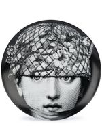 Fornasetti assiette à imprimé graphique - Noir - thumbnail