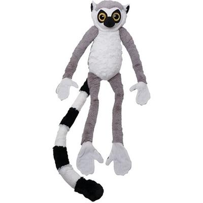 Nature Planet Pluche knuffel - ringstaart Maki aap - 100 cm - dieren apen knuffels - bosdieren
