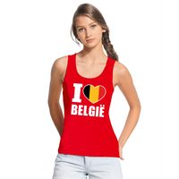 I love Belgie supporter mouwloos shirt rood dames XL  -