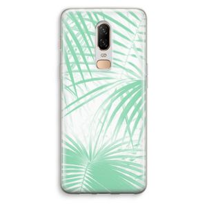 Palmbladeren: OnePlus 6 Transparant Hoesje