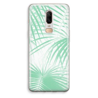 Palmbladeren: OnePlus 6 Transparant Hoesje